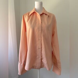 Vintage ‘70s Adelaar Peach Collared Button Down Shirt